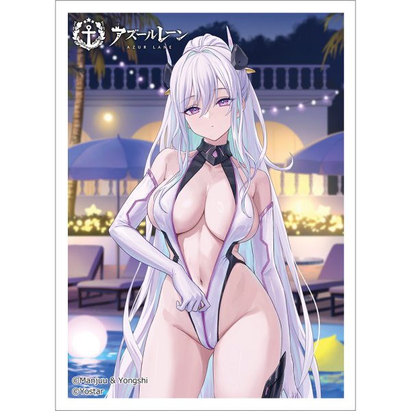 画像1:  【予約商品】  アズールレーン 描き下ろしスリーブ（キアサージ／ナイトプール）（65枚入り） 【24年12月中旬発売】 (1)