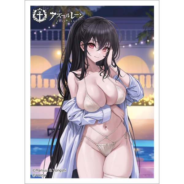 画像1:  【予約商品】  アズールレーン 描き下ろしスリーブ（大鳳／ナイトプール）（65枚入り） 【24年12月中旬発売】 (1)