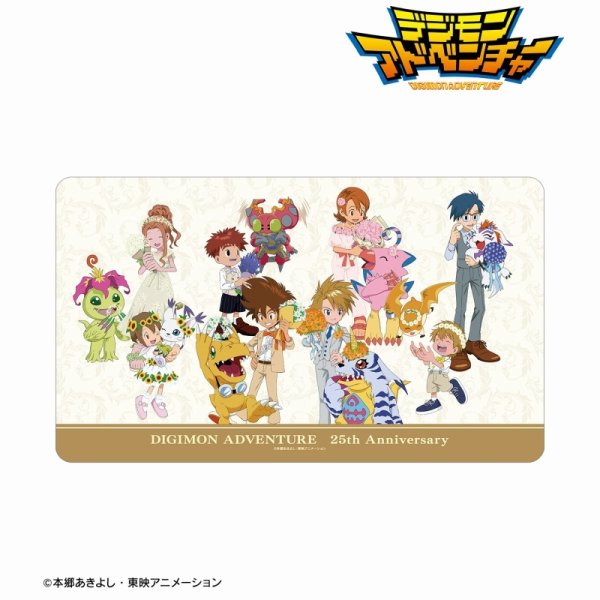 画像1:  【予約商品】  デジモンアドベンチャー 描き下ろし 集合 25th Anniversary ver. マルチデスクマット 【25年1月中旬発売】 (1)