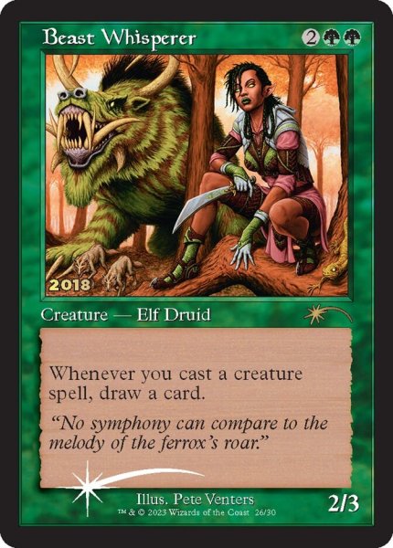 画像1: 【MTG/PR】※Foil※《獣に囁く者/Beast Whisperer》(30周年記念) (1)