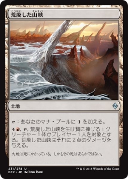 画像1: 【BFZ】※Foil※《荒廃した山峡/Blighted Gorge》【U】 (1)