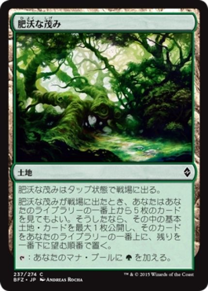 画像1: 【BFZ】※Foil※《肥沃な茂み/Fertile Thicket》【C】 (1)