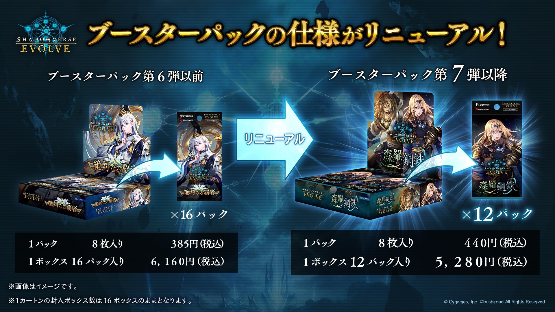 発売済み商品(未開封BOX・未開封構築済みセット) Shadowverse EVOLVE