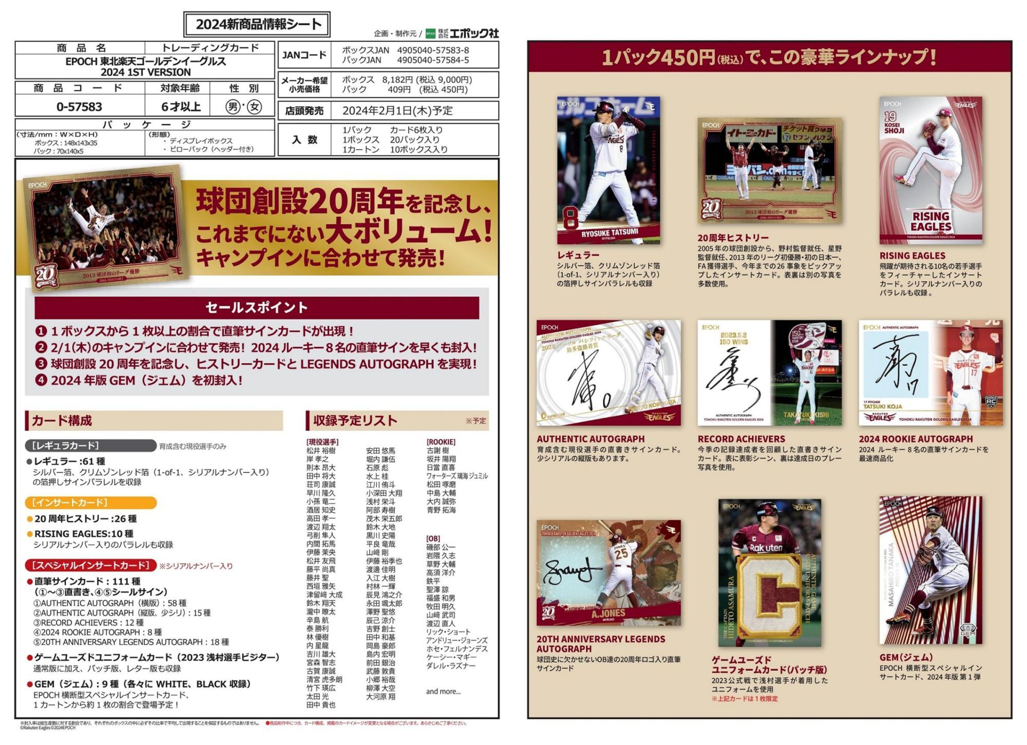 イーグルス 20thカレンダー - その他